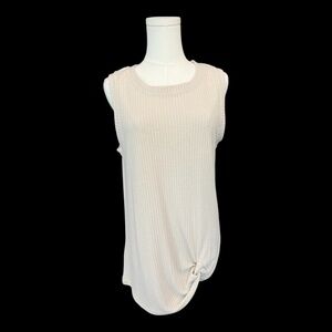✨ EUC Women’s Tan Casual Sleeveless Crew Neck Top | Size L